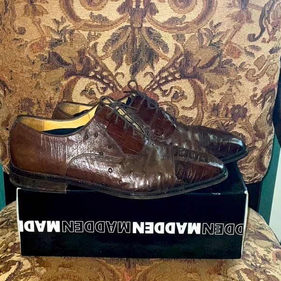 Genuine Crocodile & Ostrich Belvedere Mens shoe Size 13 - Picture 5 of 14